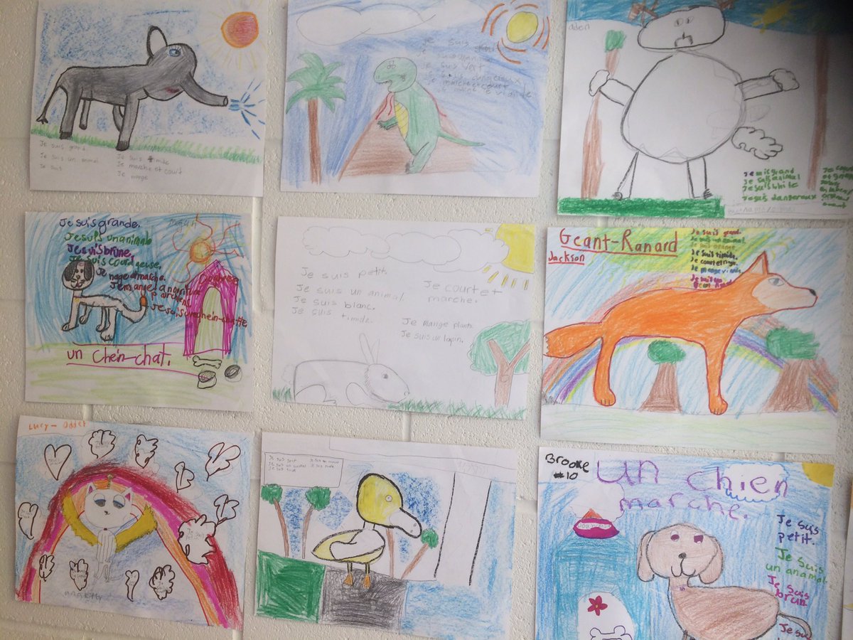 JacksonESFrench's tweet photo. Third grade French describes animals @APSWorldLang @ATLsuper @WTJPrincipal @WTJProgramAdmin @JacksonK1Campus https://t.co/43ADQQopyk