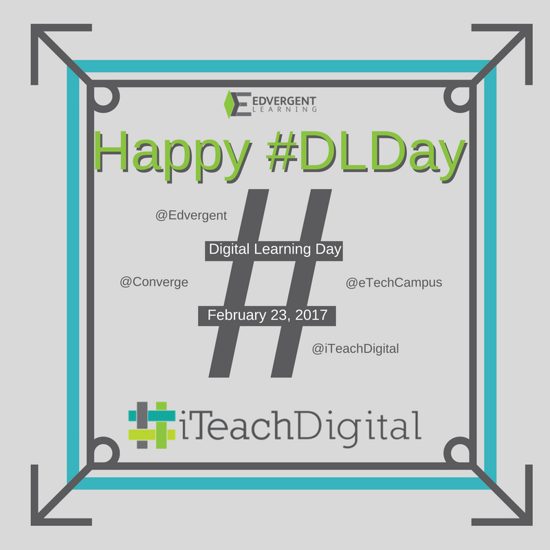 L_Spinoz's tweet photo. It's Digital Learning Day!!  @edvergent  takes your school technology needs to heart!  @ConvergeLMS  @eTechCampus #iteachdigital https://t.co/etKt8v4Xg7