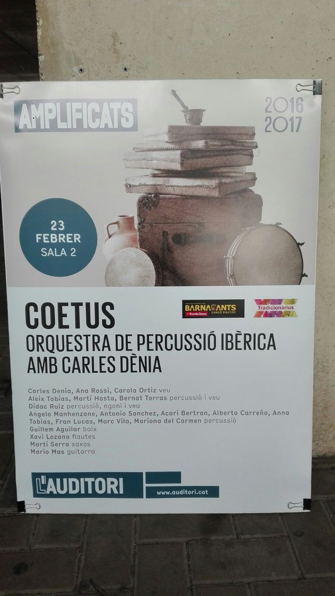 Comencem a les 21h!! I encara queda alguna entrada!