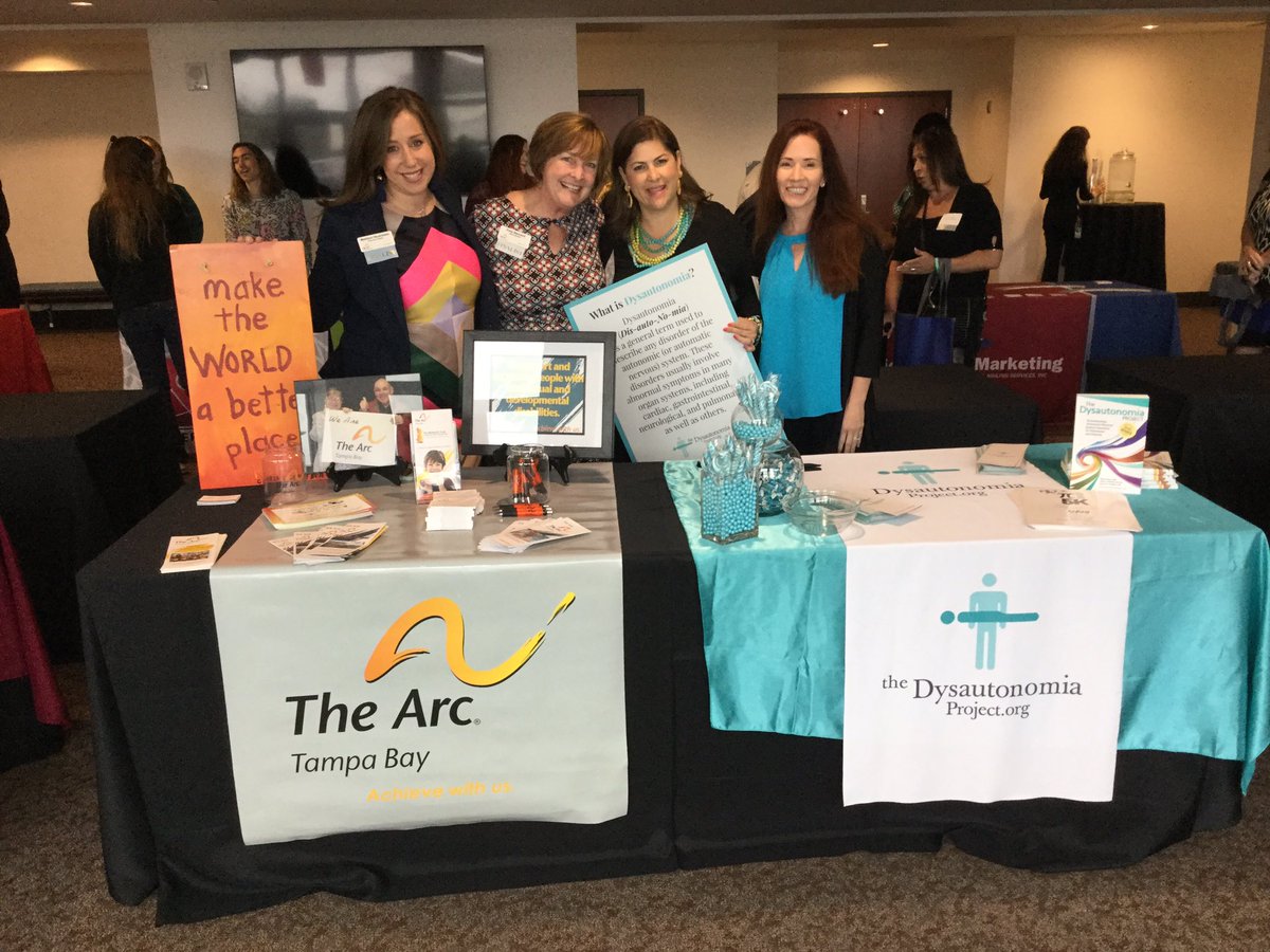 .<a href="/thearctampabay/">The Arc Tampa Bay</a> &amp; The Dysautonomia Project share a table at the #WEDUBeMore #HallOfHeroes. Both strive to make the world a better place!