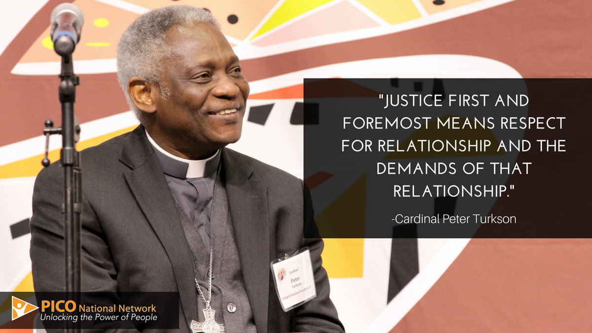 FIAnational's tweet photo. "Justice first and foremost means respect for relationship and the demands of that relationship." @CardinalTurkson #USWMPM @PICOnetwork https://t.co/1DqZRTTtFh