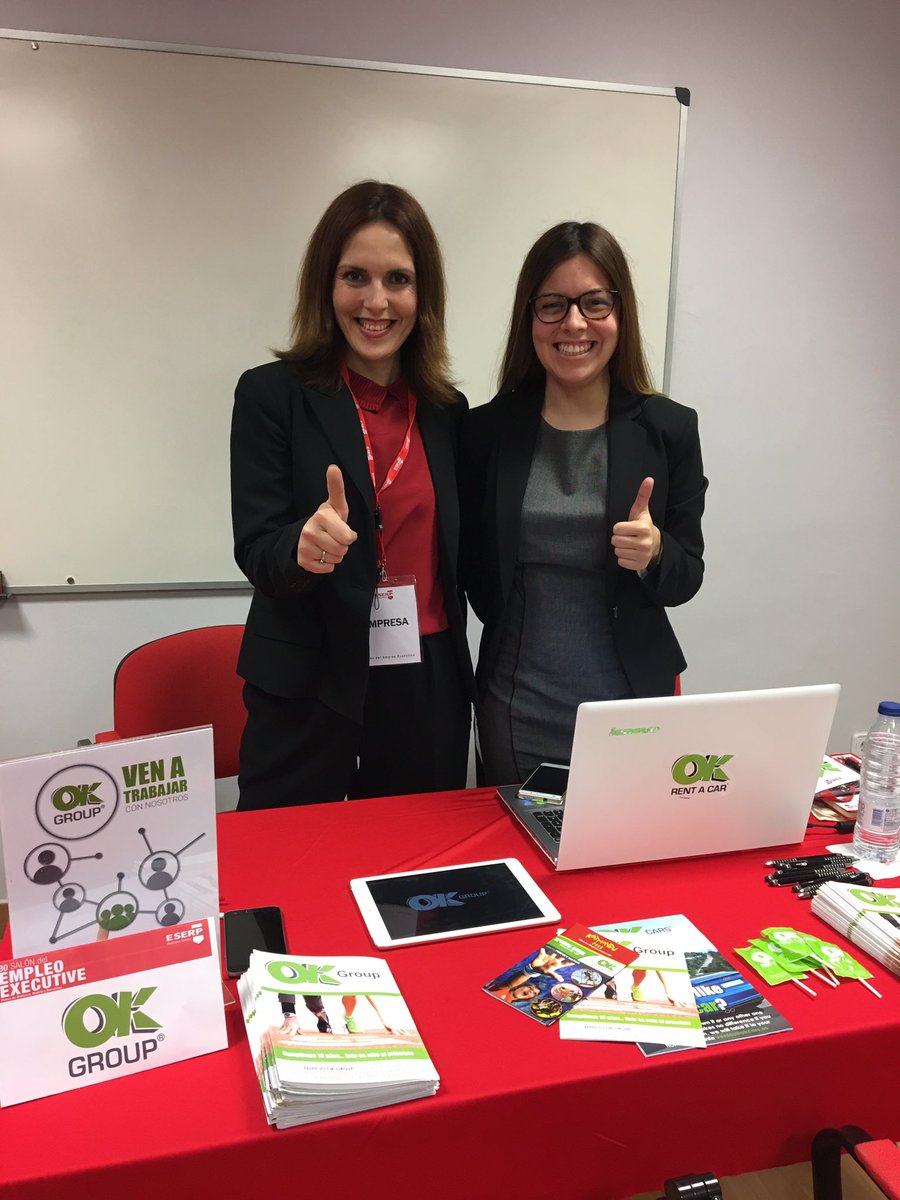 Teresa y Chiara de @OKGroup_es, @OKCars_es y <a href="/OK_RentaCar/">OK Rent a Car</a> buscan perfiles de diferentes áreas #administrativo #marketing #comercial #Bigdata