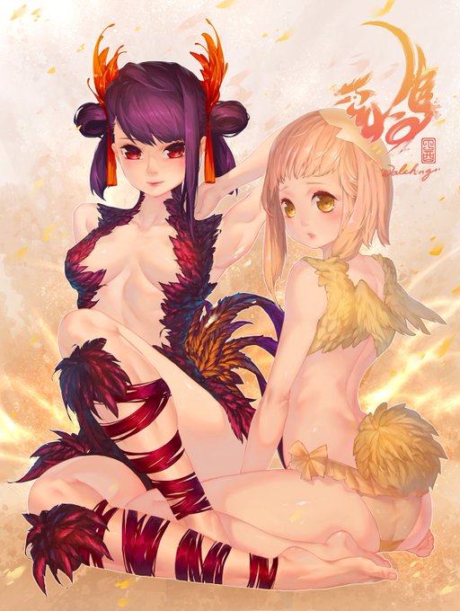2017 is the Chicken year in Taiwan. So I draw two female chicken to celebrate. Hope you guys love it. 