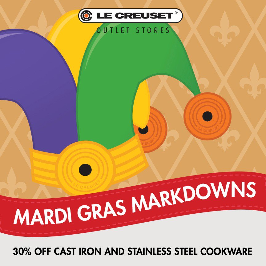 OutletsofLR's tweet photo. 30% off Cast Iron @lecreuset See store for details! Now - 2/28 #MardiGras #Markdowns #ShopOutlets https://t.co/sowLNlNU09