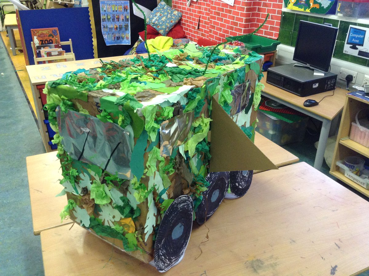 WTyndalePrimary's tweet image. Nursery&apos;s amazing jungle car for @enablingent challenge day! #usingimagination #teamwork