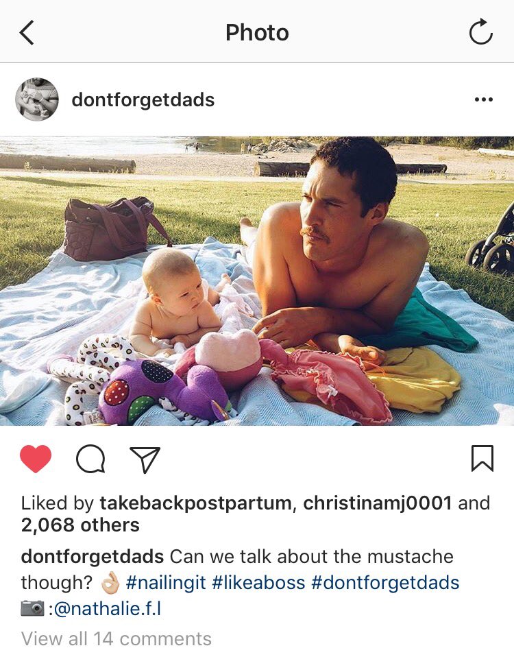 nathalame's tweet photo. When your BF and baby get featured on an IG page 😍😍 #dontforgetdads #myworld #missingBella #love #momlife https://t.co/9XN5bJWHMl