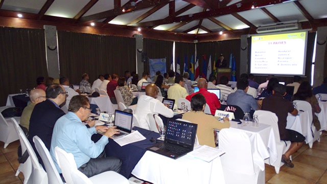 CLMEplus's tweet image. 46 #OSPESCA participants at @UNDP/@theGEF #CLMEproject workshop on sustainable spiny #lobster fisheries incl. #Caribbean gvts &amp;amp; #fishers.