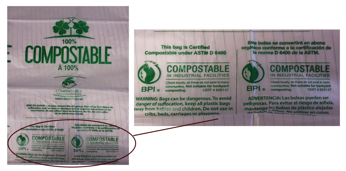 EcologyNorth's tweet photo. #Compost101 Do you have the right bags for #compost? Here's what to look for on your compost bags! @OurYellowknife https://t.co/eeRKCesnzW