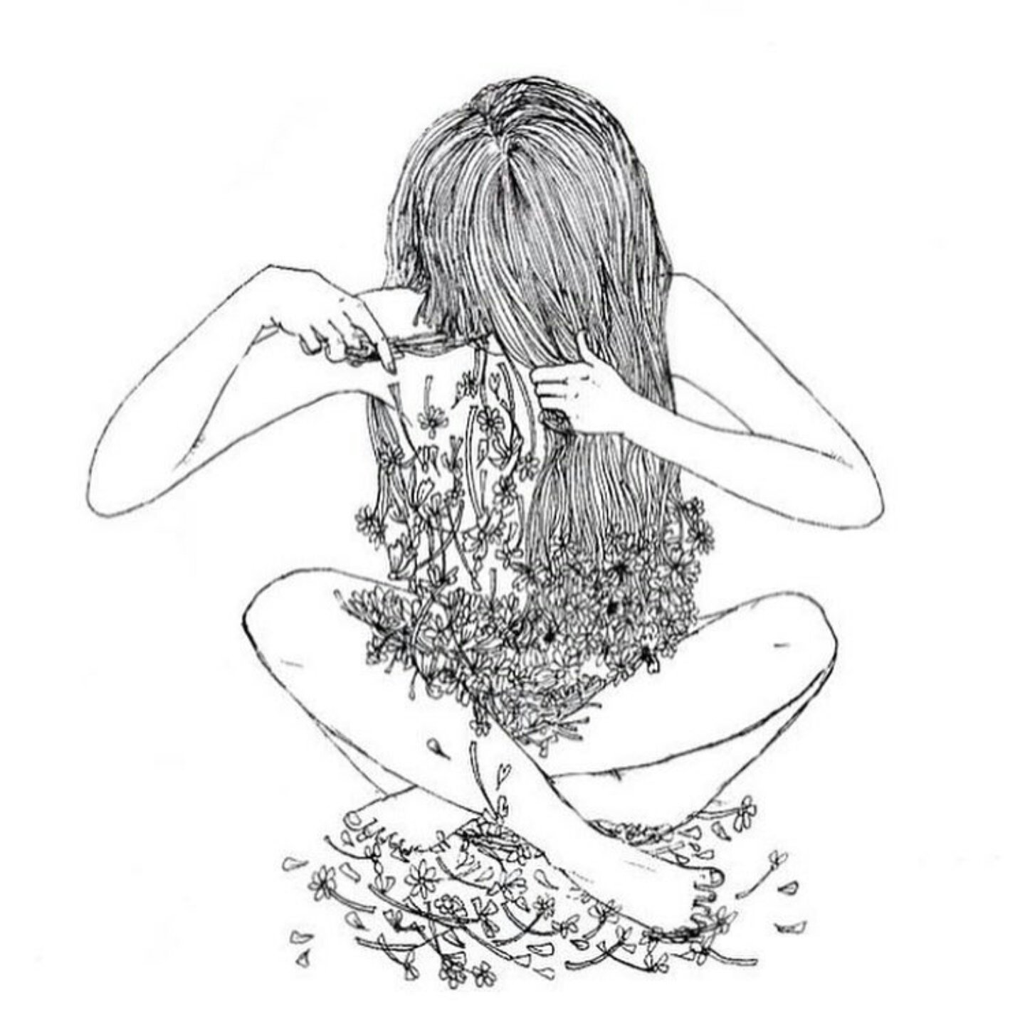 Рисунок девочки карандашом