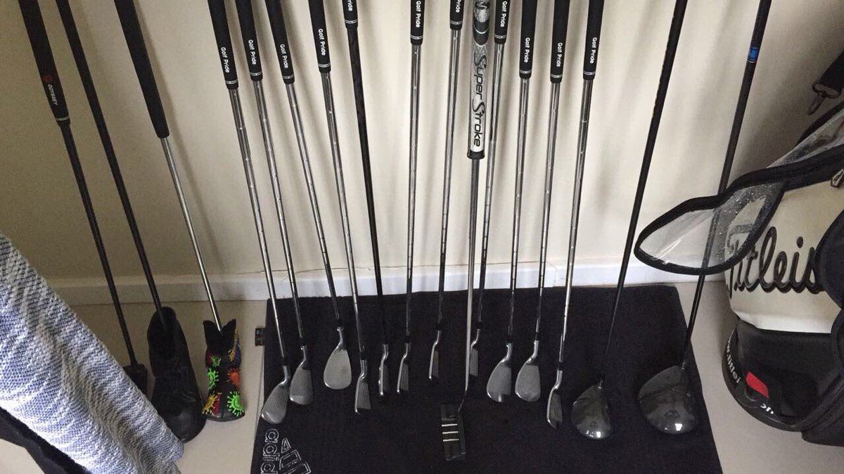 JeanpaulStrydom's tweet photo. Drying out my babies for tomorrow 🌧⛳️🏌️ #JHBopen https://t.co/BIsm2RHNz7