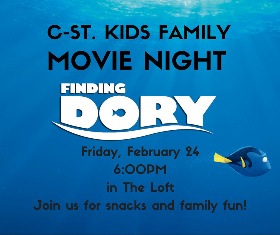 CStreetKids's tweet photo. Family movie night is tomorrow night in The Loft! See you there!!! @CStreetChurch https://t.co/YmC8O8rcc8