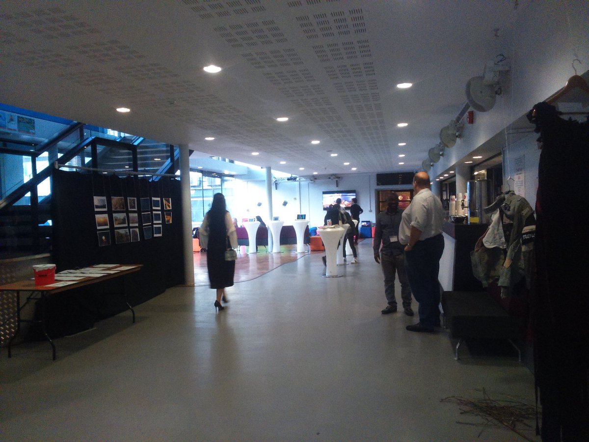 ArtasMedialtd's tweet photo. Space looking nice at the #chARTism gallery. Lookforward to seeing how evening goes. Our screen is at the back. https://t.co/5DLz6stG2v