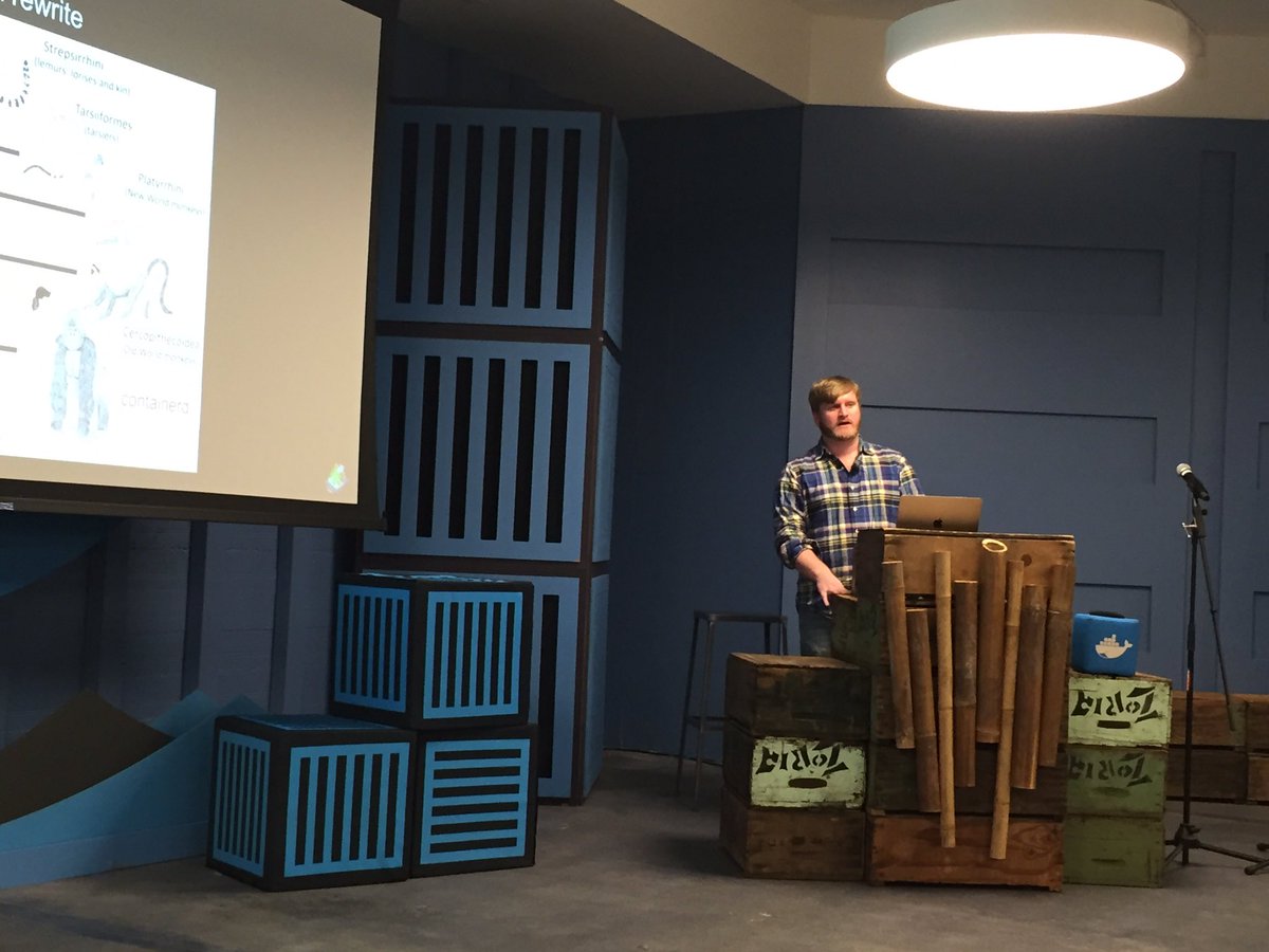 Docker's tweet image. &quot;#containerd is an evolution, not a rewrite&quot; - @stevvooe