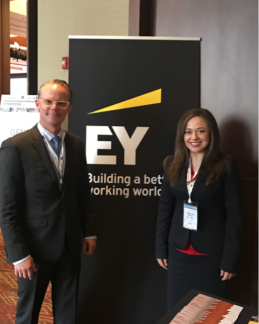 EYColombia's tweet photo. Finaliza Latin American Compliance Conference 2017 por @AdvaMedUpdate @ANDI_Colombia, socios de #EYFIDS Gildas Durand y Liudmila Riaño. https://t.co/8GJEEzc1Bc
