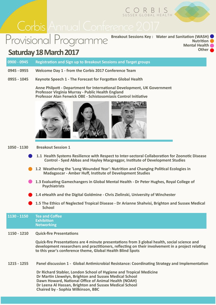 CORBISSussex's tweet photo. The provisional conference programme has now been published! Purchase your tickets here: https://t.co/ia6WaMQx2D  #GlobalHealth #GHDC2017 https://t.co/gkGozoXn5h