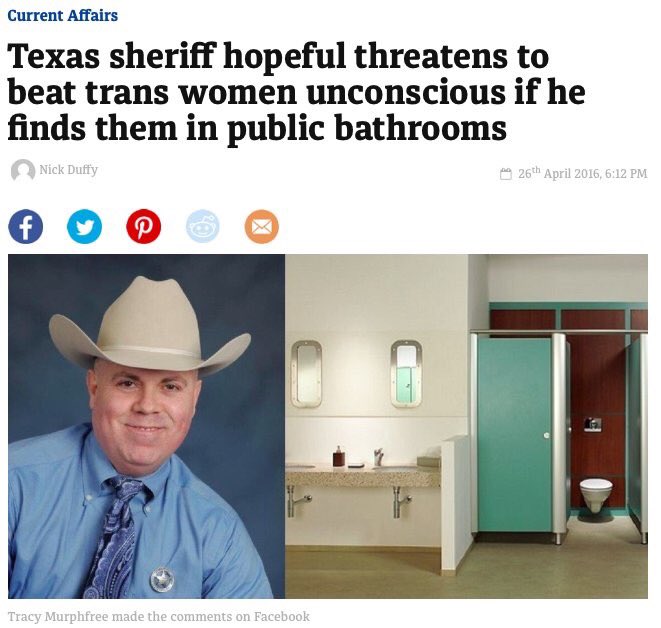 faguettte's tweet photo. Trans people aren't the ones we need to be afraid of while using public bathrooms https://t.co/a1RTirtG0n