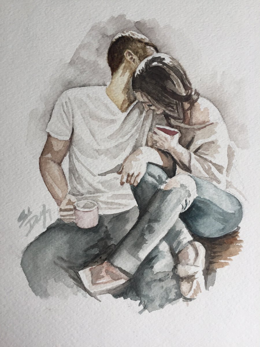 SarahDeYong's tweet photo. “Sweet Secrets” 
5x6 watercolor on paper 
February 2017 https://t.co/CftPVFckug