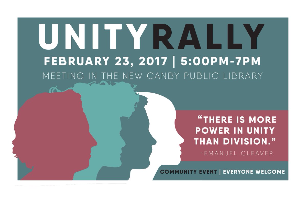canbyschools's tweet photo. Tonight's the night! Join #CanbyHS students for tonight's #UnityRally at #CanbyPublicLibrary beginning at 5:00. #CanbyProud https://t.co/dpZbQ4TPgm