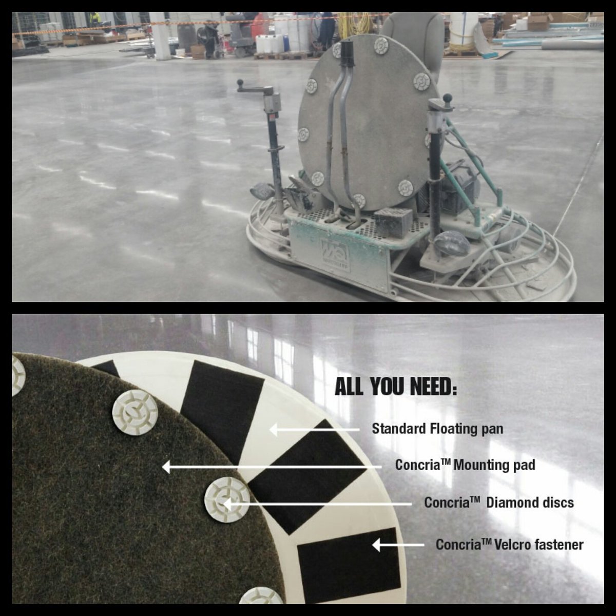 concria's tweet photo. Transform your #powertrowel to #concretepolishing machines. #Concria #multiquip #polishedconcrete https://t.co/xfF08s8CBd