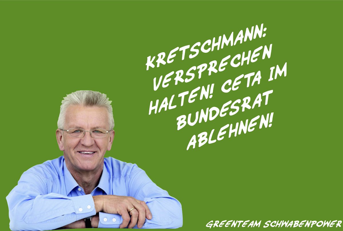LudwigEssig's tweet photo. Jetzt #Kretschmann auffordern gegen #CETA zu stimmen!
https://t.co/xOwQgDE8Hj https://t.co/FYMlTVuK4h