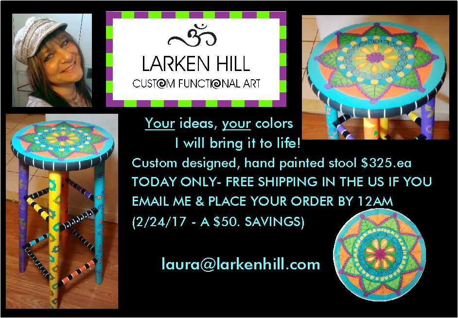 LarkenHill's tweet image. Let Larken Hill create custom furnishings for your home. #paintedstool, #customfurniture