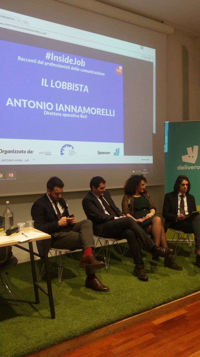 Stiamo iniziando con <a href="/AIannamorelli/">Antonio Iannamorelli</a> al <a href="/TalentGardenit/">Talent Garden Italy</a> di Roma! #lobbying <a href="/GSRomeHub/">Global Shapers Rome</a> <a href="/UniFERPI/">UniFERPI</a>