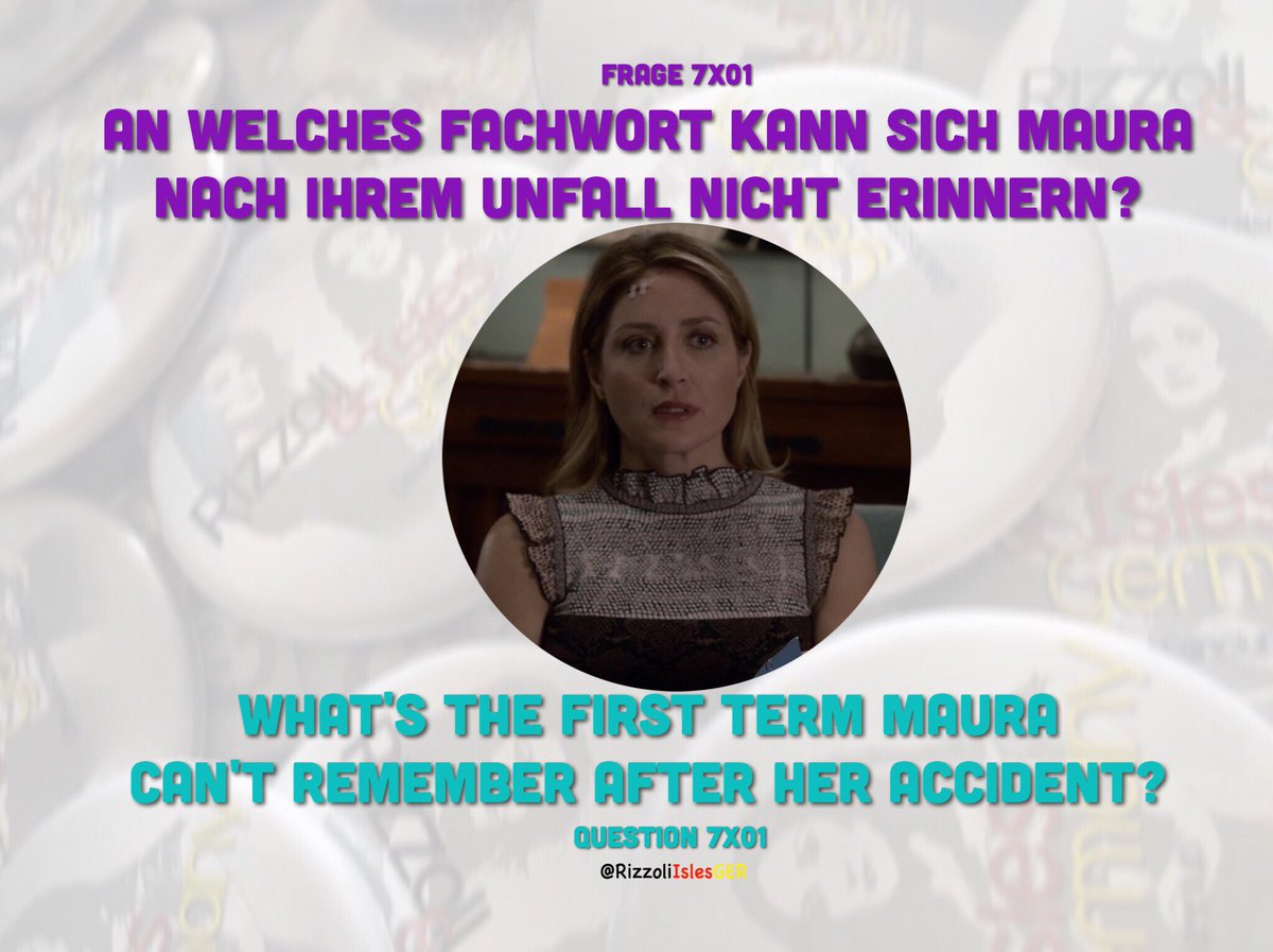 RizzoliIslesGER's tweet photo. [ RIZZOLI &amp; ISLES GERMANY BUTTON ]
Frage 7x01
Question 7x01
#RizzoliandIsles #FrageButton #QuestionButton https://t.co/QRMWHnvok3
