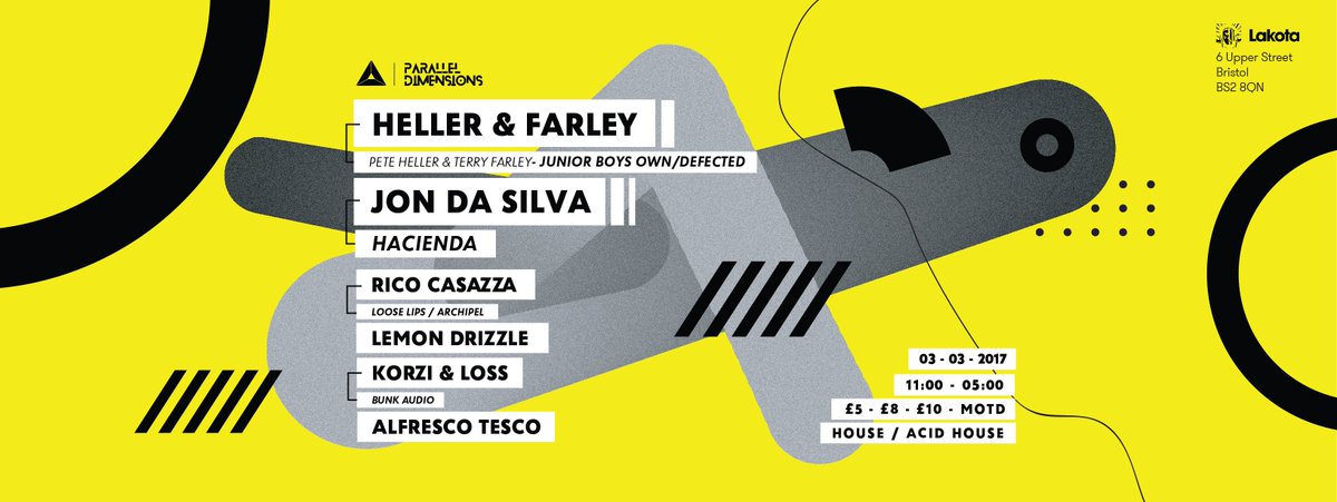 Parallel Dimensions (@p_dimensions) on Twitter photo This is set to be a huge night. <a href="/jondasilva/">Jonathan Dasilva</a> <a href="/LakotaBristol/">Lakota - Bristol</a> <a href="/terryfoley13/">Terry foley</a> <a href="/peteheller/">Pete Heller</a> Ticket Link: goo.gl/47yRGJ This is set to be a huge night. <a href="/jondasilva/">Jonathan Dasilva</a> <a href="/LakotaBristol/">Lakota - Bristol</a> <a href="/terryfoley13/">Terry foley</a> <a href="/peteheller/">Pete Heller</a> Ticket Link: goo.gl/47yRGJ