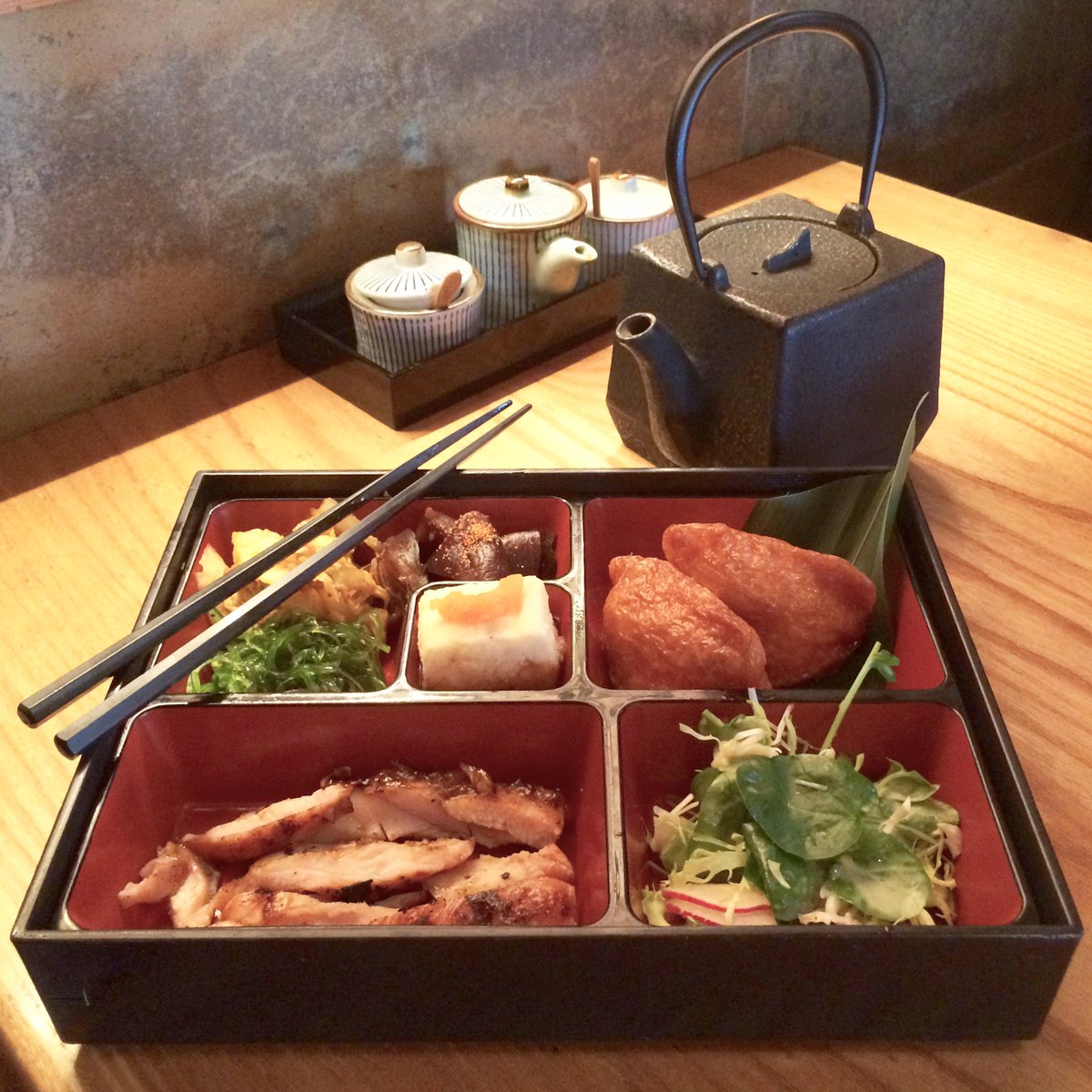 SantaFeNMTrue's tweet photo. Get your lunchtime #Izanami Bento Box on at10K Waves during #SantaFeRestaurantWeek thru Sun. Feb. 26 for only $15! #nomnomnom #santafenmtrue https://t.co/9VJpMxVmYe