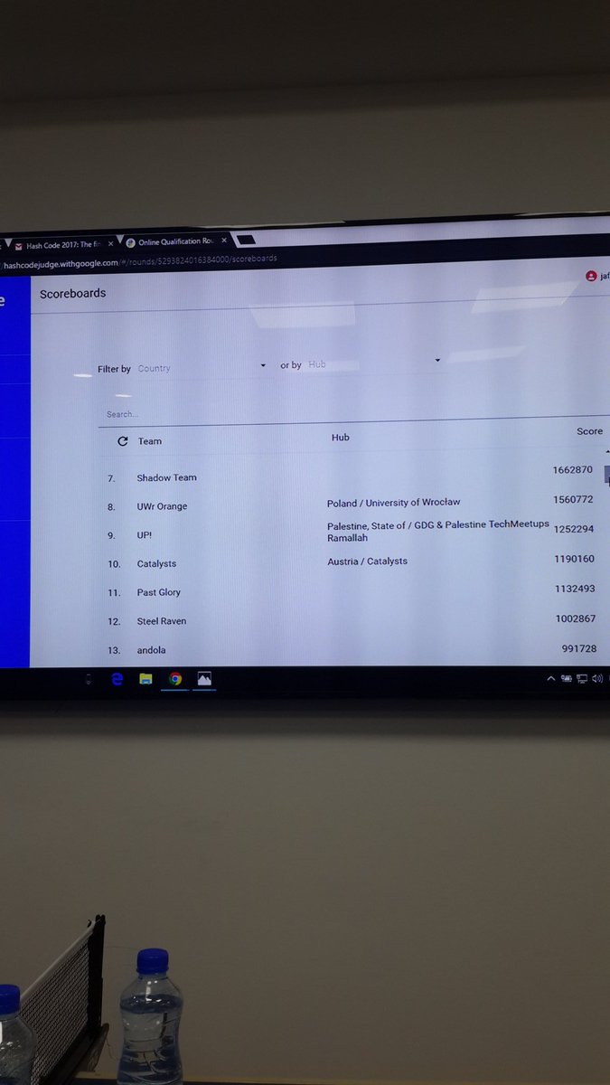 Up from #Palestine #9 ! #hashcode 2017