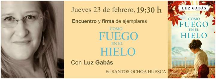 En nada arranca el encuentro con #LuzGabás y #ComoFuegoEnElHieo en Santos Ochoa Huesca