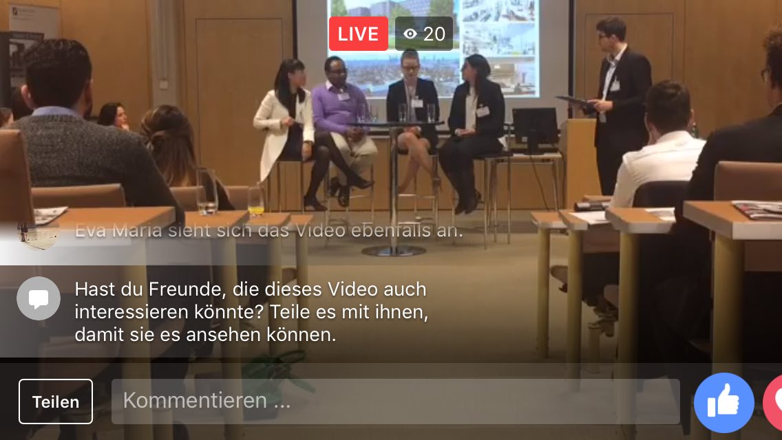 ltdoerr's tweet photo. For the 1st time at our #FSMasterEvening we were #live on @facebooklive with our #panel @frankfurtschool @nschroeder_FS @ChristinaFSMoF https://t.co/fJNBVL13yw