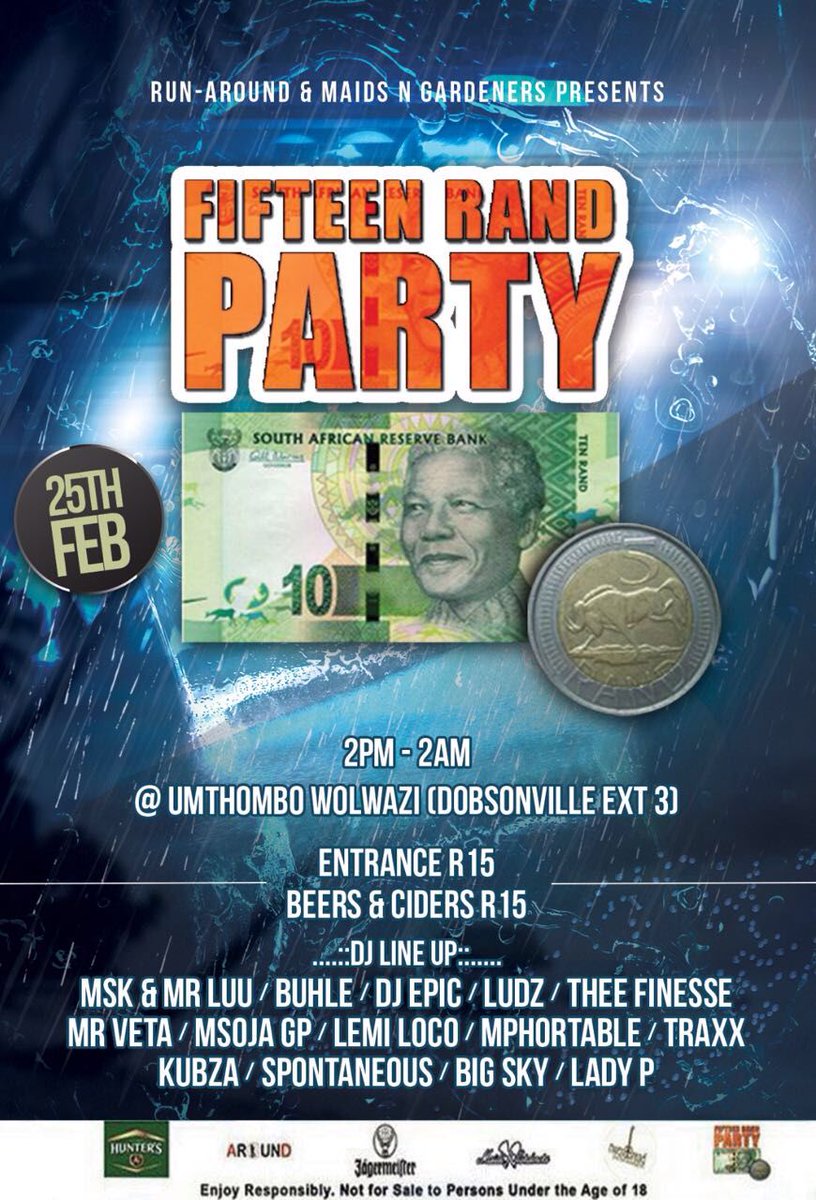 R15RandParty's tweet photo. We are most def on... With our 15 DJs... Entrance R15... Beers and ciders R15 https://t.co/zFVifwGQm2