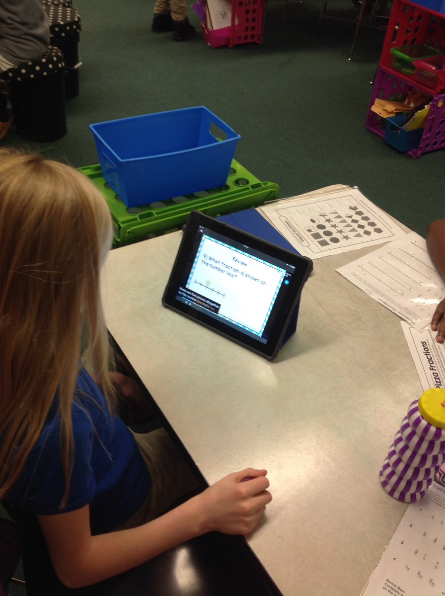 MrsWinglerLES's tweet photo. Learning about fractions on a number line by using playposit! 😬👏🏼 #DLDay @techlandis https://t.co/jSYQMgLjDx