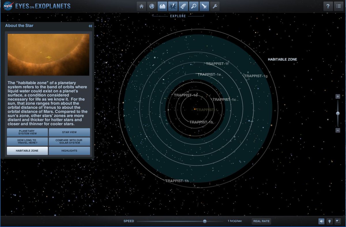 Seven new Earth-size exoplanets found, and they are live in Eyes on Exoplanets!  See the Trappist-1 system now! eyes.nasa.gov/eyes-on-exopla…