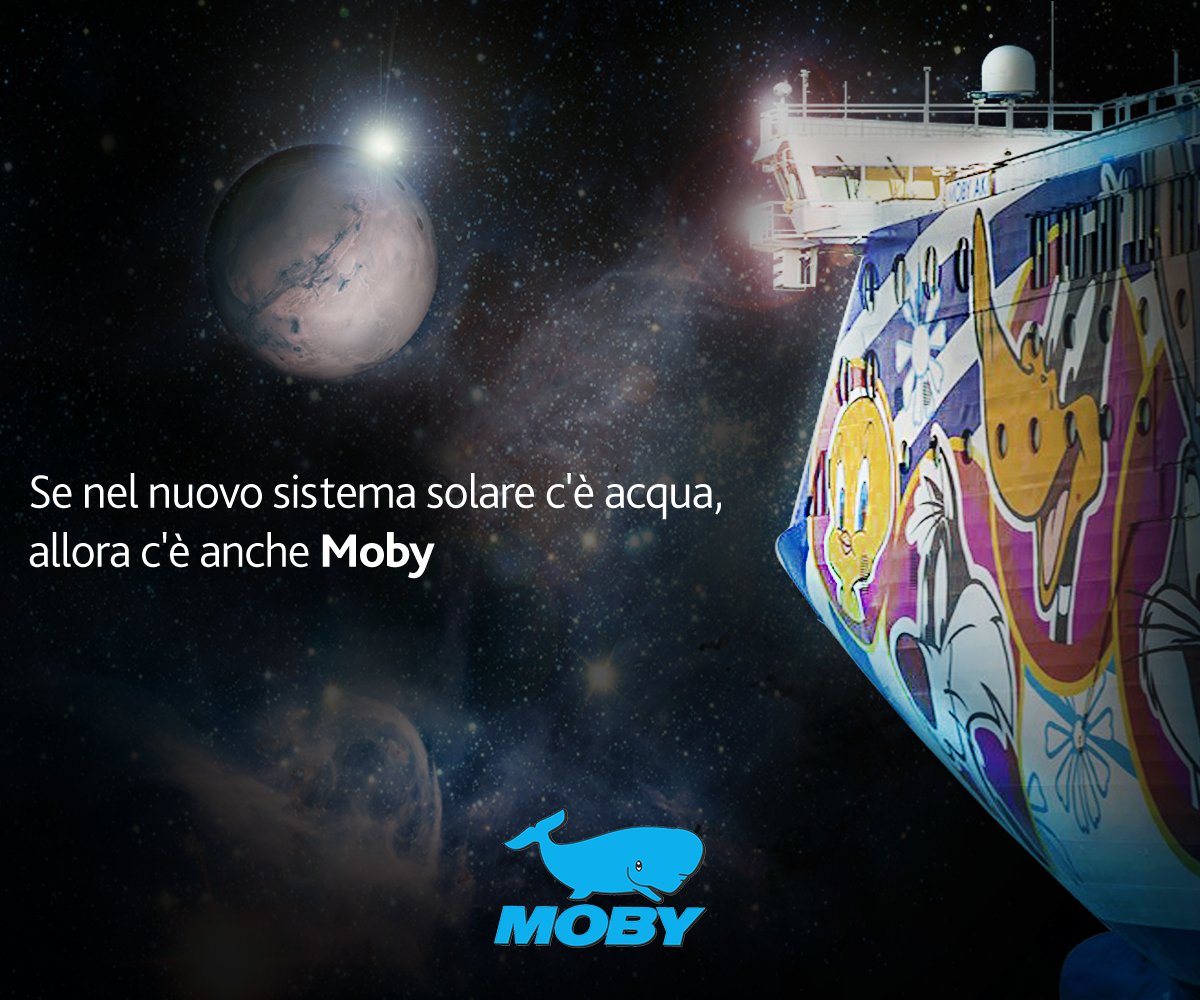 MobyClub's tweet photo. Se nel nuovo sistema solare c'è acqua, allora c'è anche Moby #travellingwithmoby #Trappist1 https://t.co/KgIQ0WL1dQ