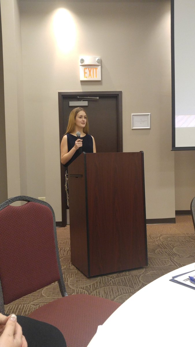 JessicaDhority's tweet photo. NHS BPA member Kailei Sidebottom speaking at the Harvey County United Way Annual Meeting. She did such an awesome job!! #placetobe373 https://t.co/cACyvvGTjZ