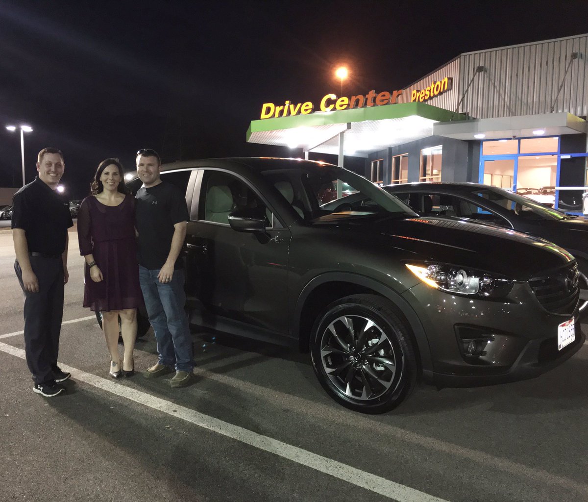 PrestonMazda1's tweet photo. Congratulations to Mr. &amp; Mrs. Rappach on their new CX-5!! Pictured with sales rep, Nick Harper! https://t.co/xzZqsFMFZ0