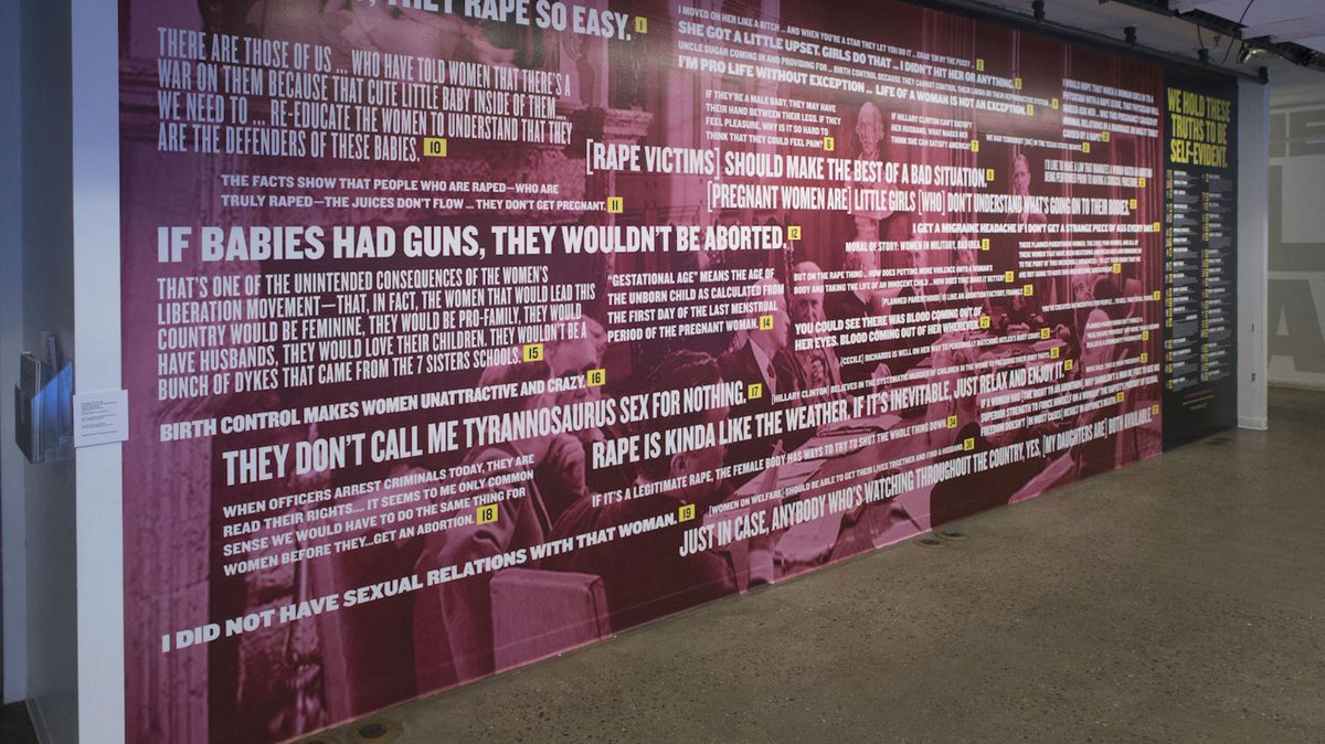 FracturedAtlas's tweet image. Artists create mural exposing politicians' most shameful misogynist comments. bit.ly/2kS09cl #ArtResistance