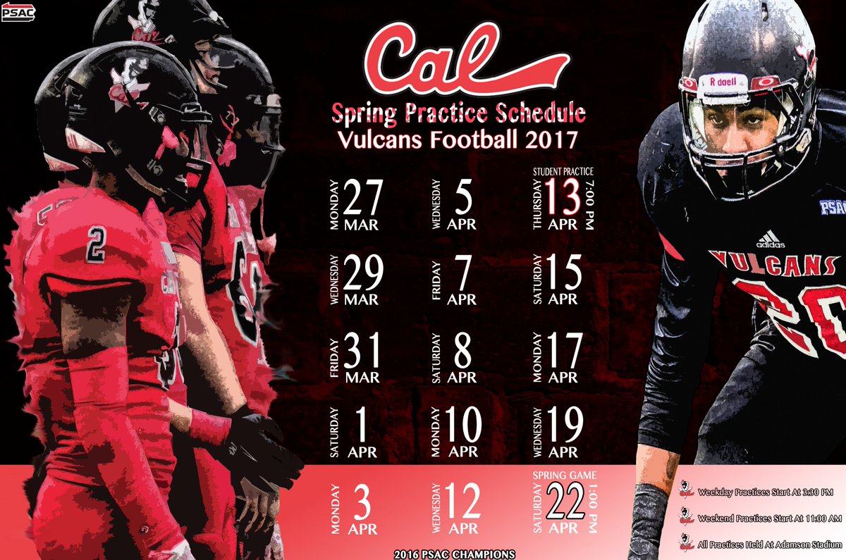 We are looking forward to a fantastic spring! Excited to see the Vulcan family in March and April. Adamson Stadium is always your home! ⚫️🔴