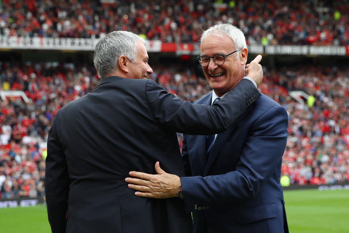 Squawka_Live's tweet image. Jose Mourinho's message to Claudio Ranieri: "Keep smiling, amico. Nobody can delete the history you wrote."