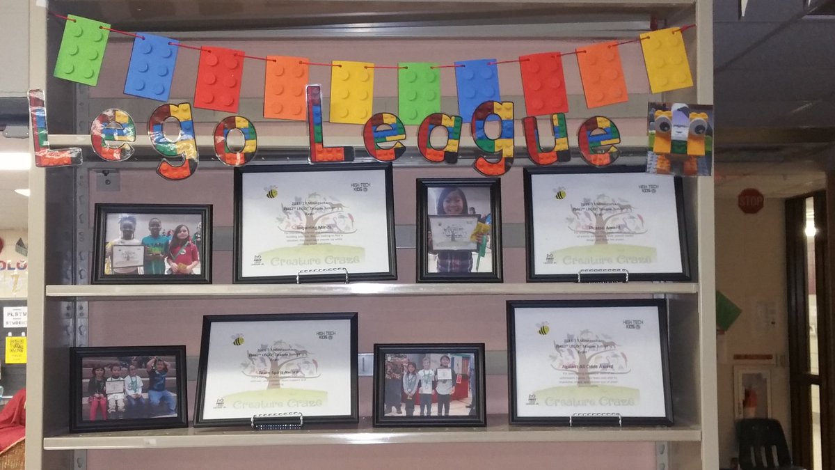 s_draayer's tweet image. .@isd279 check out the progress in the #PLmakerspace @PalmerLakeElem ! Feat. Lego league kiddos and the awards they won at the expo!