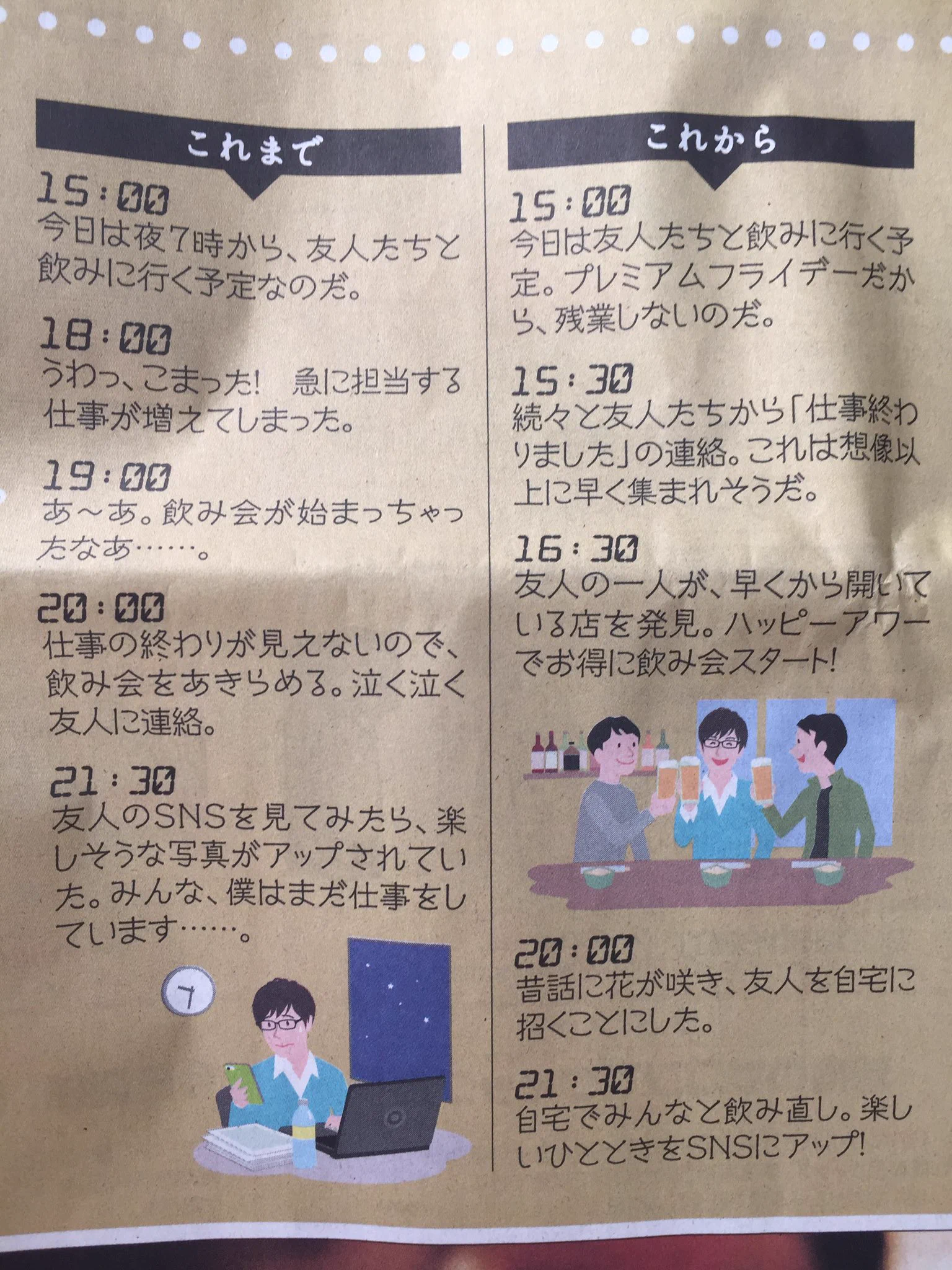 プレミアムフライデーの理想像が超絶現実逃避すぎるｗどんな夢物語だよこれwww