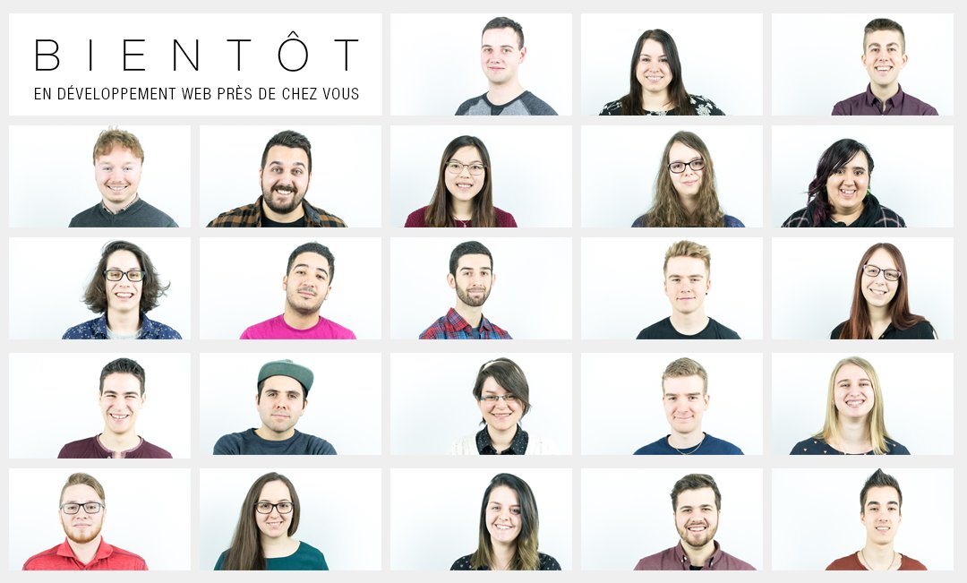 timcsf's tweet image. Une belle cuvée encore cette année! Nos finissants bientôt mûrs pour relâcher dans la nature ;) #DeveloppeursWeb