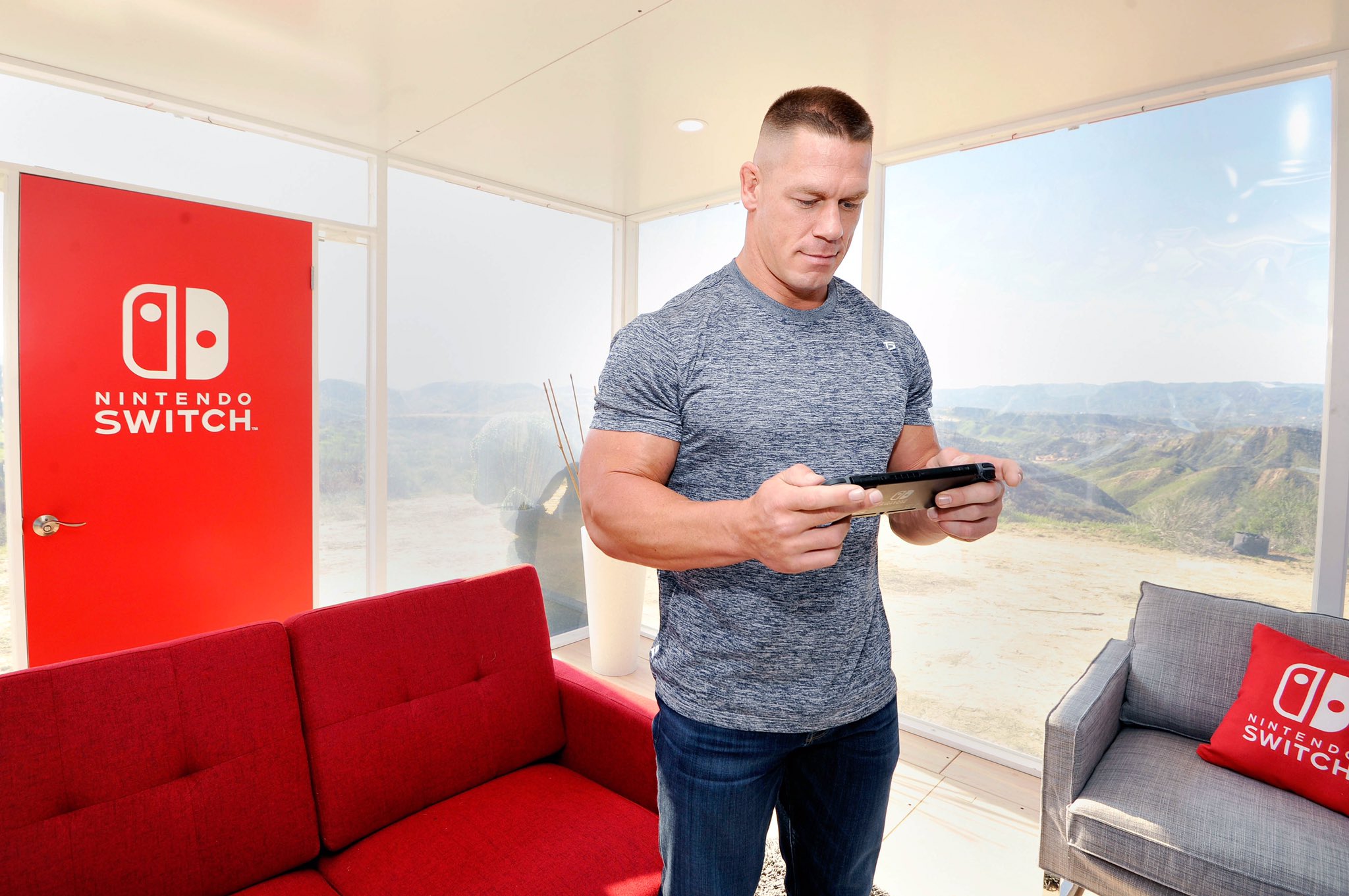 John Cena Starting My Day With Nintendoamerica And The New Nintendoswitch Who S Ready For Some Zelda Breath Of The Wild Ad T Co Uo8pij2atf Twitter