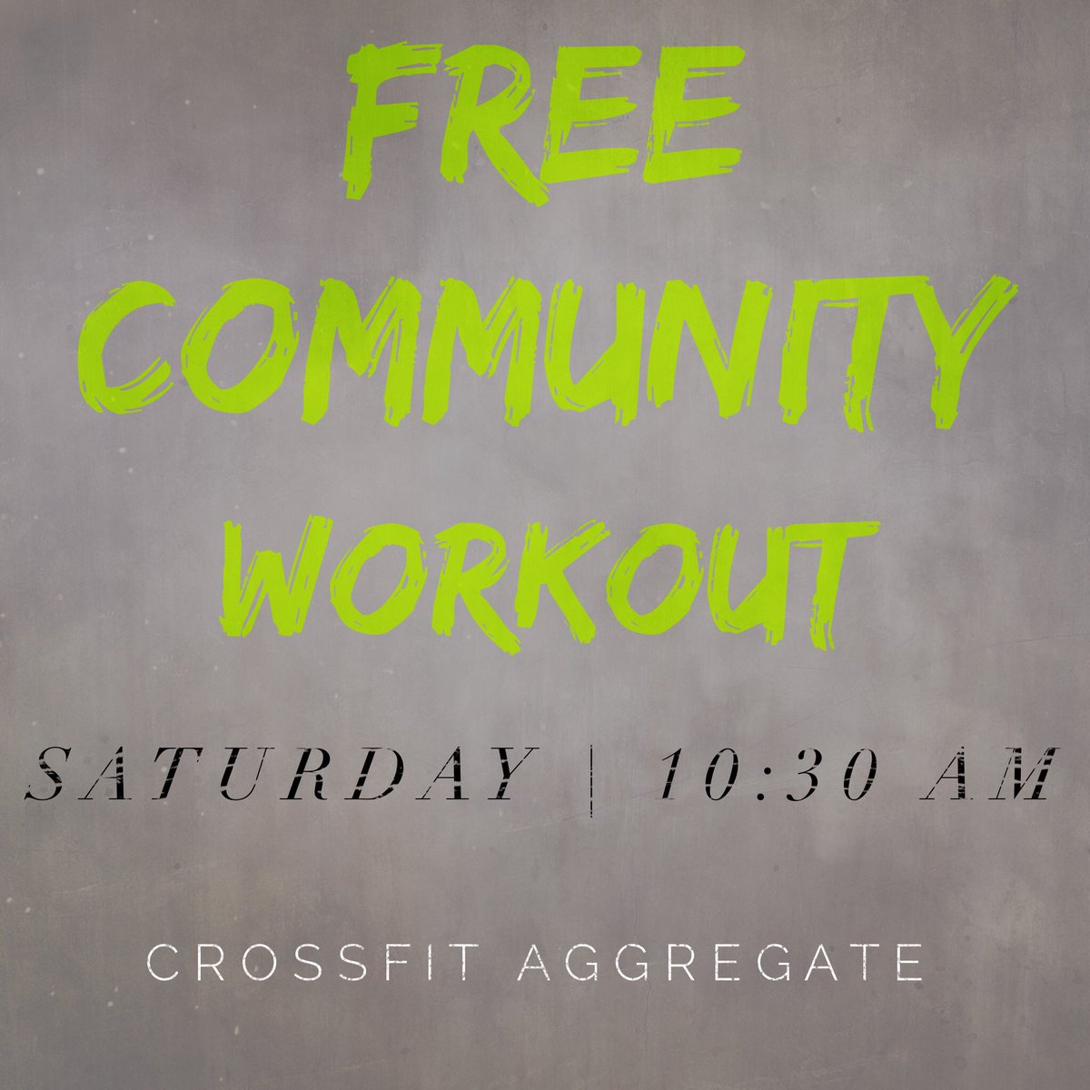 CF_Aggregate's tweet photo. We are excited about #17point1 announcement but dont forget the #free #workout Saturday. All levels of #fitness welcome #Crossfit #intheopen https://t.co/hOYHpAnS0O