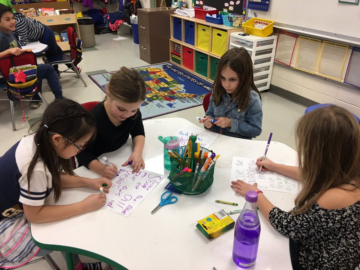 Inquiry students make signs to raise awareness about saving the rainforest. <a href="/SueChristianso2/">Sue Christianson</a> <a href="/MrsTsagalis/">Mrs. Tsagalis</a> @juliedombai #cherokeeinspires