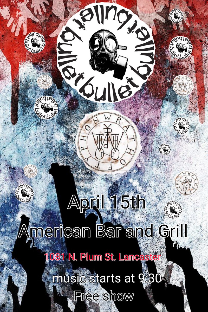 WRATHOFTYPHON's tweet photo. Show april 15. Lancaster Pa. American bar and Grill. @bullet_H8 https://t.co/Pks1V3aJnB