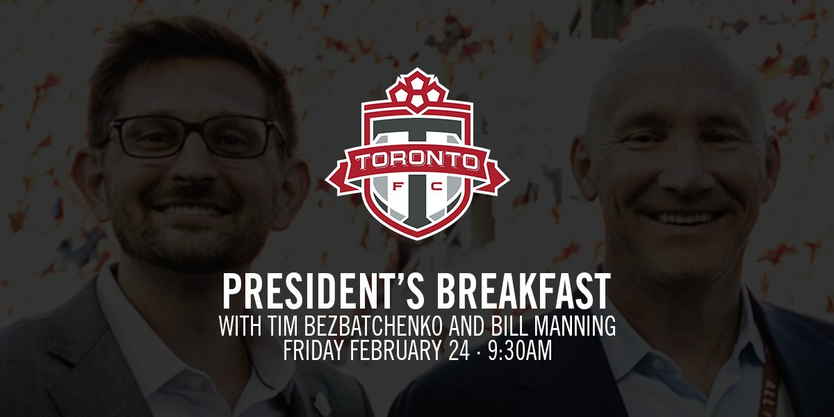 The President’s Breakfast   📅: Tomorrow ⏰: 9:30 AM 📺: TorontoFC.ca https://t.co/rIw3K5w6EN