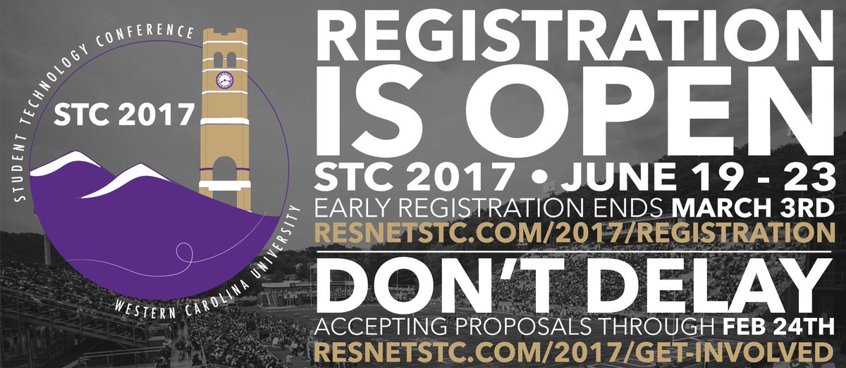 ResNetSTC's tweet image. Tomorrow is the deadline to submit proposals for STC 2017! Make sure to get your ideas in at resnetstc.org/2017/get-invol…!
